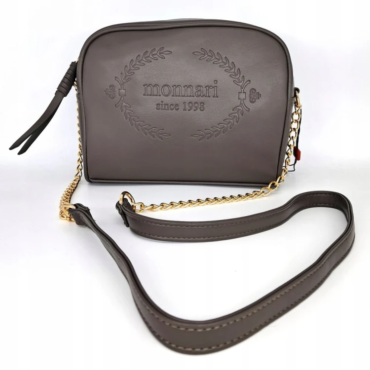 Torebka listonoszka crossbody Monnari BAG4110-015 szaro-beżowa
