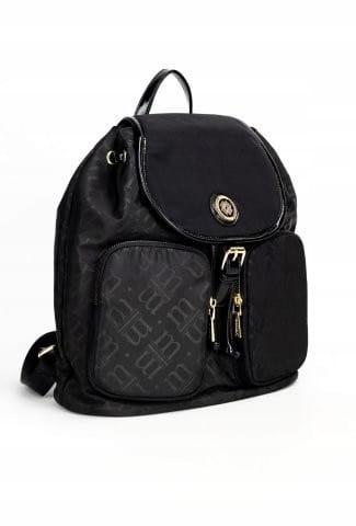 Plecak damski Monnari BAG4150-M20 czarny lakier