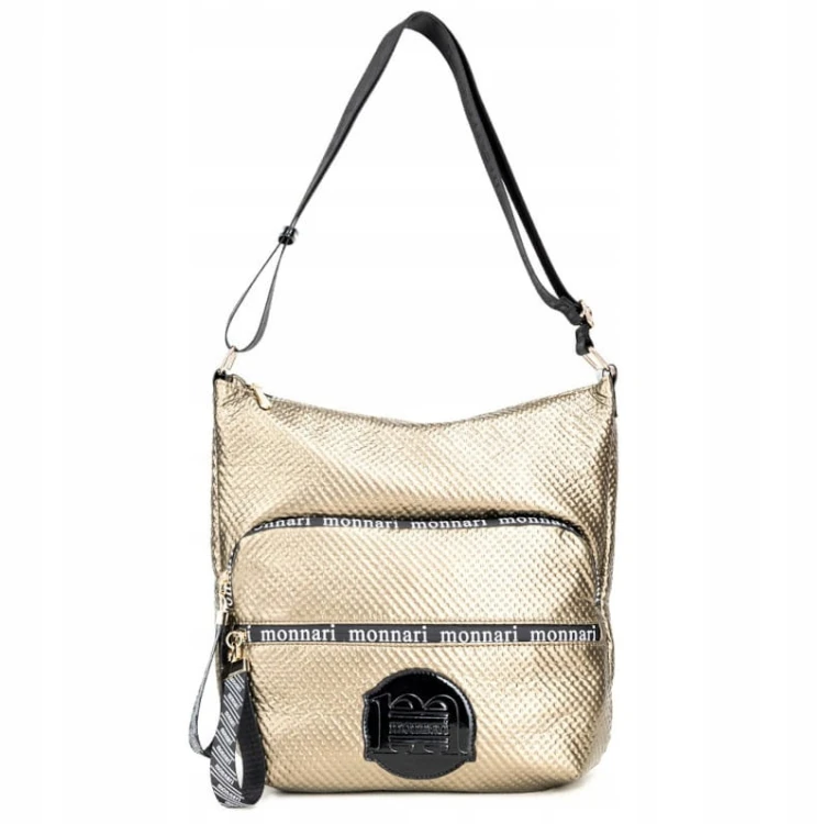 Torebka worek Monnari BAG4380-M23 ciemny złoty