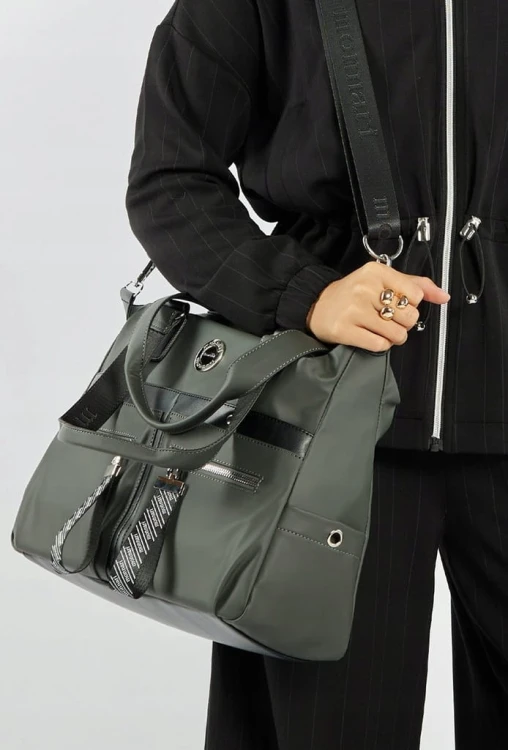 Torebka shopperka Monnari BAG4300-M08 zielono-czarna