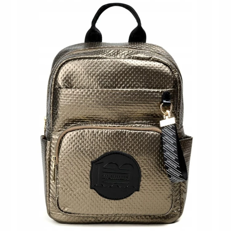 Plecak damski Monnari BAG4390-M23 ciemny złoty