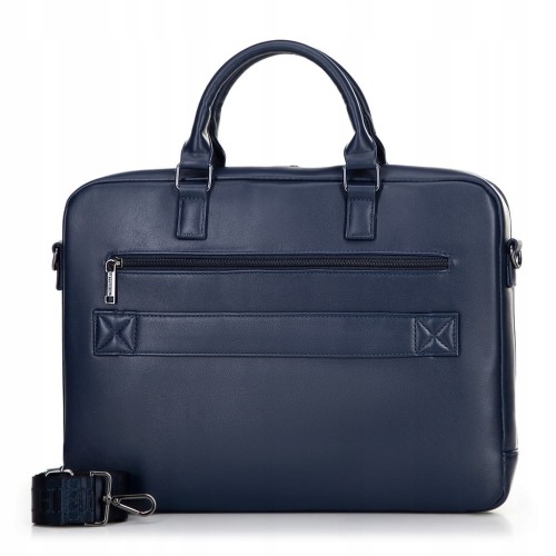 Torba na laptopa WITTCHEN 100-3P-907-7 granatowa skóra ekologiczna