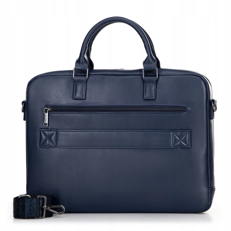 Torba na laptopa WITTCHEN 100-3P-907-7 granatowa skóra ekologiczna