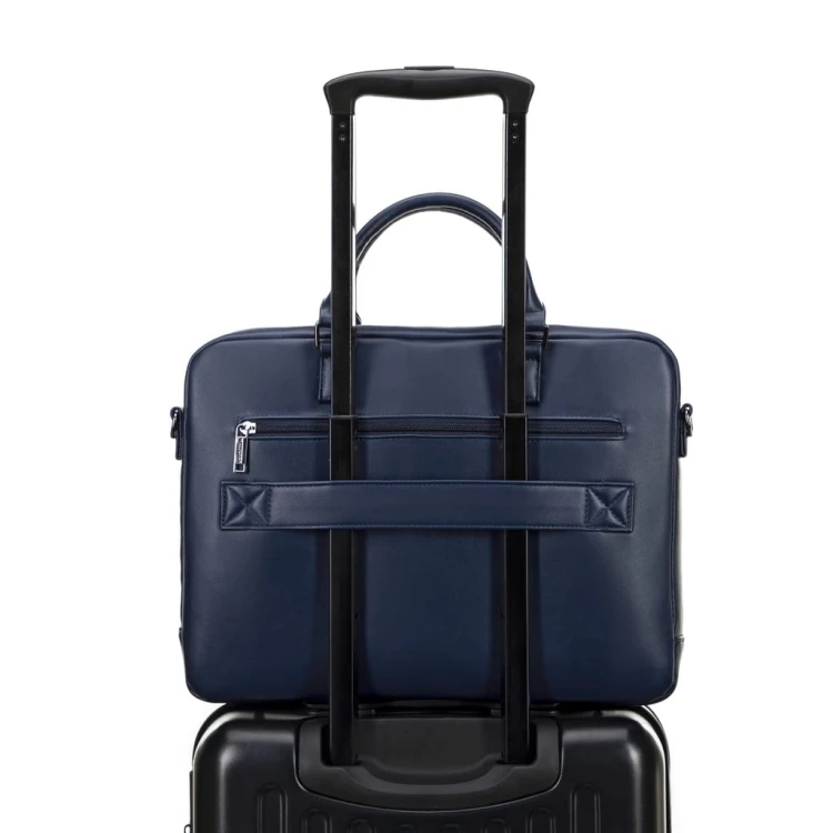 Torba na laptopa WITTCHEN 100-3P-907-7 granatowa skóra ekologiczna
