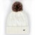 Czapka damska Wittchen 101-HF-005-0 zimowa z pomponem ecru