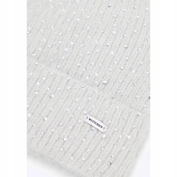 Czapka damska WITTCHEN 101-HF-002-8 zimowa beanie szary