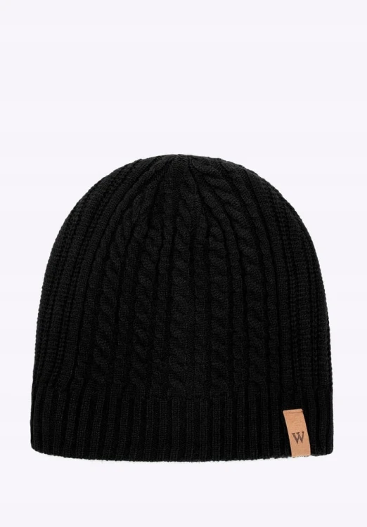 Czapka męska WITTCHEN 101-HF-010-1 zimowa beanie czarna