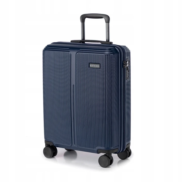 Walizka kabinowa WITTCHEN Stripes Line ABS 56-3A-601-90 granatowa 36L