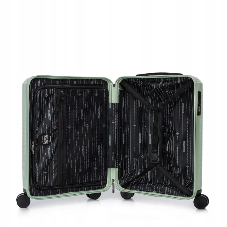 Walizka kabinowa WITTCHEN Stripes Line ABS 56-3A-601-80P miętowa 36L