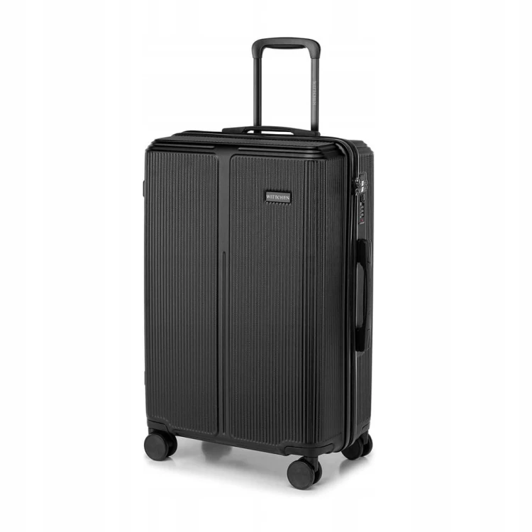 Walizka średnia WITTCHEN Stripes Line ABS 56-3A-602-10 czarna 65L