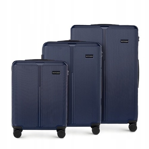 Zestaw walizek Wittchen Stripes Line 56-3A-60S-90 granatowy 36L/65L/96L