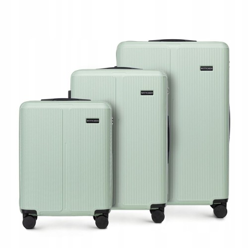 Zestaw walizek Wittchen Stripes Line 56-3A-60S-80P miętowa 36L/65L/96L