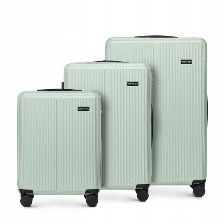 Zestaw walizek Wittchen Stripes Line 56-3A-60S-80P miętowa 36L/65L/96L